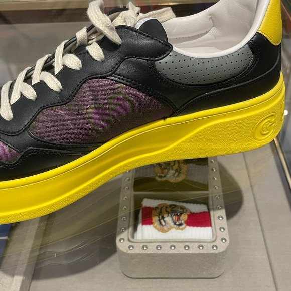 Men's Gucci 700641 Gg Supreme Platform Sneaker In Black size 9 - Picture 5 of 13